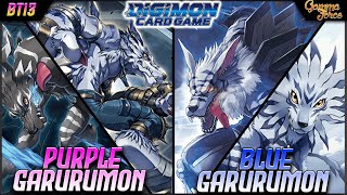 Purple Garurumon 🟪 vs Blue Garurumon 🟦  BT13  Digimon TCG [upl. by Robin]