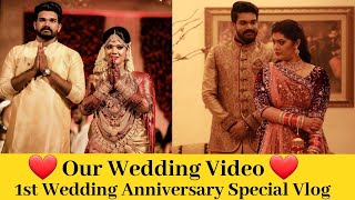 Our Wedding Video  1st Anniversary Vlog  കല്യാണ വിശേഷങ്ങൾ  Sanjay Arisseril amp Chandana Nandilath [upl. by Hube]