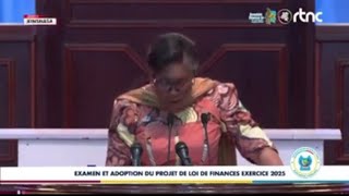 RDC PROJET DE LOI DE FINANCES POUR EXERCISE 2025 SUIVEZ LINTERVENTION DU GOUVERNEMENT [upl. by Blum641]