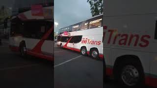 Dobbel Decker M trans tj Priok bekasi  Surabaya malang jm mlm [upl. by Noiemad]