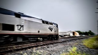 Amtrak 49 Lake Shore Limited at MP329 in Archbold OH with nice crew [upl. by Dnomzed777]