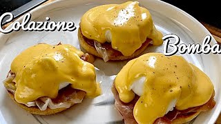 Come preparare le uova alla benedict  Videoricetta colazione o brunch [upl. by Karleen]