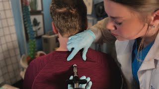 ASMR Chiropractor Neck amp Back Adjustment  Joint Cracks  Real Person amp Patient POV [upl. by Eradis]