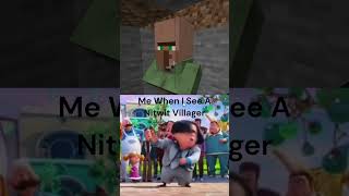 When you see a nitwit villager in Minecraft🤣🤣minecraft minecraftshorts shorts [upl. by Modestia293]