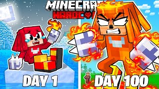 I Survived 100 Days as FIRE KNUCKLES in HARDCORE Minecraft [upl. by Thomson]