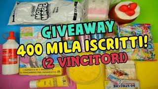 GIVEAWAY 400 MILA ISCRITTI DUE VINCITORIREGALO COLLASLIMEIL MIO LIBRO E TANTO ALTRO [upl. by Tallbot]