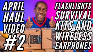 April Weekly Haul Video 2 Flashlights Survival Kits and Wireless Speakers Today I Feel Like [upl. by Attenej]