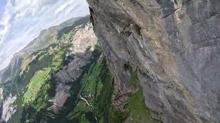 Wingsuit Base Jump Melkstuhl Jungfrau [upl. by Ssor]