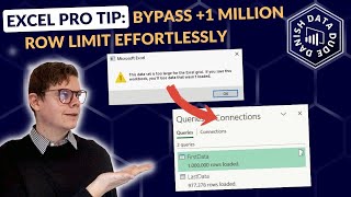 Excel Pro Tip Bypass 1 Million Row Limit Effortlessly CSV Text etc [upl. by Lemieux]