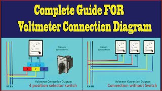 Voltmeter Connection Diagram  Engineers CommonRoom ।Electrical Circuit Diagram [upl. by Wilkens]