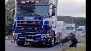 🤙 TRUCKFEST 🇬🇧 Original Newark  trucks arrivals  Scary V8 [upl. by Kinney883]