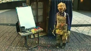 Marionette Puppet Painting Skills  Wonderful Street Performer [upl. by Ardnak]