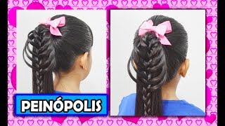 Peinados con Coletas para Niñas Faciles y Rapidos 💗 Trenzas con Volumen [upl. by Rella]