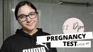 Live Pregnancy Test at 12 dpo  Update on health issue and sad truth  Ttc baby 3 cycle 37 [upl. by Tala]