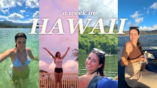 a week in kauai vlog ocean swims kayaking luau waterfall hike first time traveling to hawaii [upl. by Aerua]