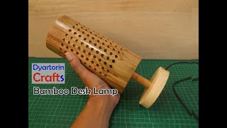 Making a bamboo desk lamp  night lamp [upl. by Freudberg]