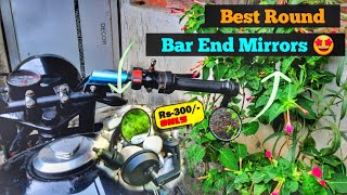 Best Bar End Mirrors For Bikes 🤩❤  Round Bar End Mirrors  Unboxing And Review  Batman 20 [upl. by Atterual88]