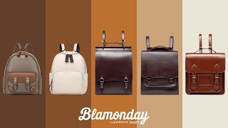 Blamonday レディース 本革 リュックビジネスバッグ デイパック 通勤 出張 通学 a4 3way 防水 パソコン収納 大容量 ハンドメイド おしゃれ シンプル [upl. by Vivia183]