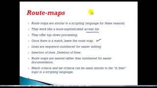 CCNP Route 300  101 version 20 RouteMapsIntroduction [upl. by Gnanmos]