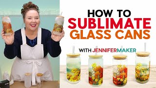 How To Sublimate Beer Can Glasses  Clear or Frosted [upl. by Ahsini]