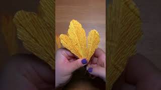 Easy Autumn Leaf DIY papercrafts crepepapercrafts autumndecor autumncrafts falldecor leaves [upl. by Meyeroff794]