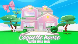 COQUETTE HOUSE in Adopt me 🎀 GLITCH BUILD TOUR  Roblox Adopt me [upl. by Quartana615]