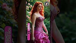 purple corset dresses on lovely ginger ladies Vol3 corset ginger [upl. by Ban77]