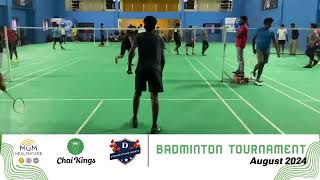 Mens Doubles Match 15  Badminton Tournament  Chai Kings chennai [upl. by Spatola729]