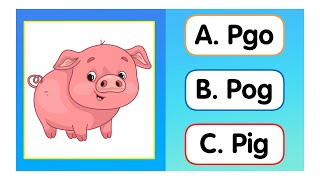 Identify the Image and choose the correct spelling  Quiz Time  Words Quiz for Kids [upl. by Chil]