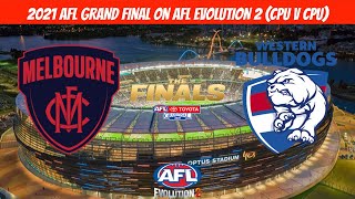 2021 AFL GRAND FINAL ON AFL EVOLUTION 2 CPU V CPU [upl. by Odraude960]