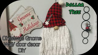 Christmas gnome diy  dollar tree Christmas wall  door decor  mop head gnome  decoration ideas [upl. by Geraldina]