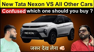 New Tata Nexon Vs Xuv 300 vs Brezza Vs Venue Sonet Vs Fronx 🔥 इनमे Confused हो तो ये देखलो 🫵🏻 [upl. by Enymzaj]