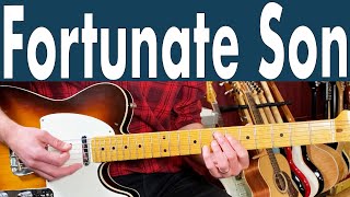 CCR Fortunate Son Guitar Lesson  Tutorial  TABS [upl. by Llertnod230]