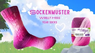 Sockenmuster aus Woolly Hugs Year Socks  20 Rabatt auf alles bei Wolleprofi [upl. by Katharine]