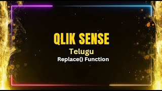 Qlik Sense interview Questions in Telugu  Replace function [upl. by Ahsenad685]