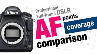 Nikon D850 vs Canon 5D Mark IV  AF points coverage comparison [upl. by Aicatsue]