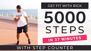 5000 Steps at home  FAST Walking Workout  Daily Workout At Home [upl. by Uda732]