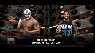 UFW  Invader 1 vs Jey Uso  WWC PR Championship  iwapr wwe2k24 [upl. by Gunar433]