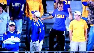 Dancing LSU FAN on National TV CRAZY But Awesome [upl. by Berk490]