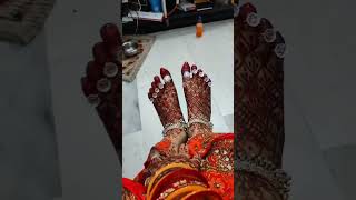 ye jo tere payalo ki chan😍 beautiful anklets  whatsappstatus shorts wedding nailarttoering [upl. by Aneek65]