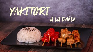 YAKITORI 😋 Brochettes de poulet japonaises et brochettes de tomates cerises  plat japonais facile [upl. by Acinom72]