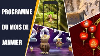 PROGRAMME amp ÉVÉNEMENTS JANVIER 2023 NOUVEL AN amp NOUVEL AN LUNAIRE  Pokémon GO [upl. by Namialus500]