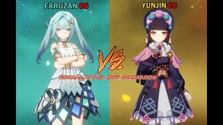 Faruzan Vs Yunjin  Buff Comparison  Genshin Impact [upl. by Lemej]