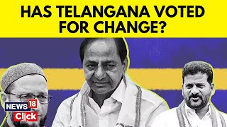 Telangana Assembly Election 2023  Voters Cast Their Verdict Exit Polls Hint At Tight Race  N18V [upl. by Moskow]