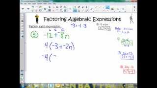 Factoring Algebraic Expressions [upl. by Lewanna949]