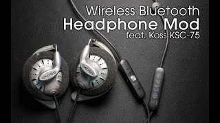 Making a Wireless Bluetooth Koss KSC75 or How To Make Any Headphones Wireless [upl. by Fried]