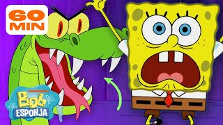 Bob Esponja  60 MINUTOS dos Monstros Marinhos Mais Estranhos do Bob Esponja 😱  Português [upl. by Langdon784]