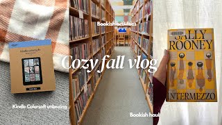 Cozy fall vlog  bookish hauls coffee shops baking and Kindle Colorsoft unboxing ✨🍂 [upl. by Hammond]