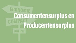 Consumentensurplus en producentensurplus  Economie Compact Online [upl. by Idoc998]