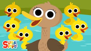 Six Little Ducks  Kids Nursery Rhymes  Super Simple Songs [upl. by Ivor806]